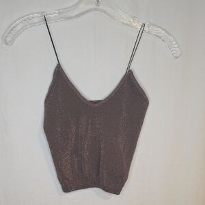 Elegant Shimmer Women's Camisole in Brown